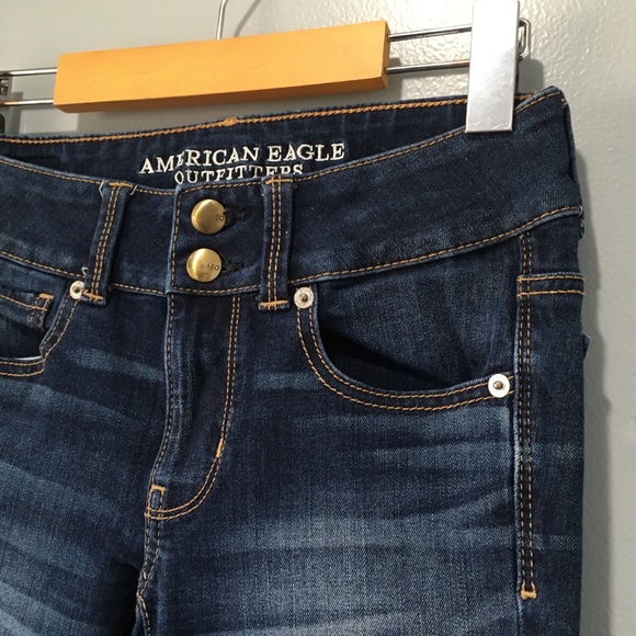 American Eagle Dark Wash Artist Crop Skinny Jeans - Picture 3 of 8